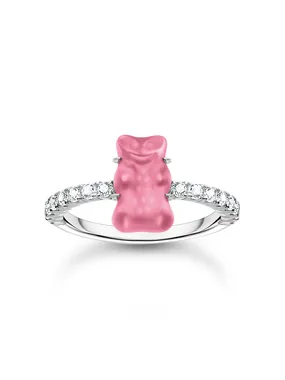 Thomas Sabo TR2459-052-9-54 Silver Ring with pink Gold Bears and Zirconia Ladies