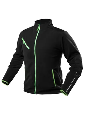 PREMIUM work fleece, black, Cordura reinforcements, size XL