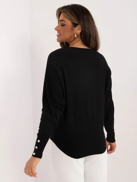 Women's black oversized sweater