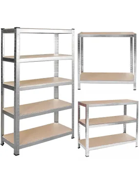 Metal warehouse rack 150 x 75 x 30 cm humberg 4840