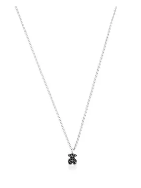 Silver Motif Teddy Bear Necklace 1000140600 (Chain, Pendant)