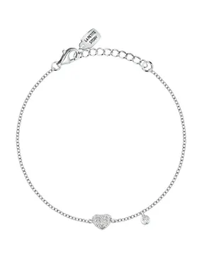 Women's silver bracelet Heart with zircons Silver LPS05AWV29