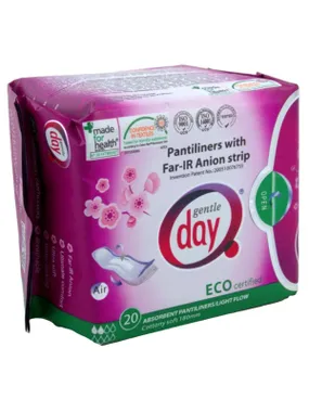 Pantiliners With Far-IR Anion Strip Panty liners with anion strip moisture absorbing eco 20pcs