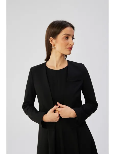 S368 Short jacket without fastening - black