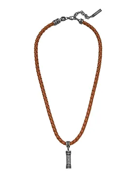 Elegant leather necklace for men Barrell PEAGN0035002