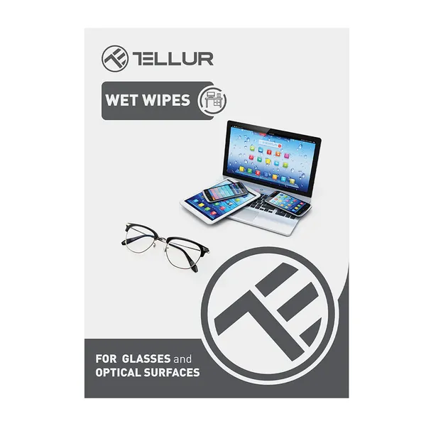 Tellur wet wipes for optical surfaces 10pcs set
