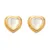 Jac Jossa Soul DE790 Heart Gold Plated Diamond and Pearl Earrings