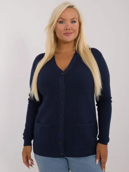 Women's navy blue plus size sweater