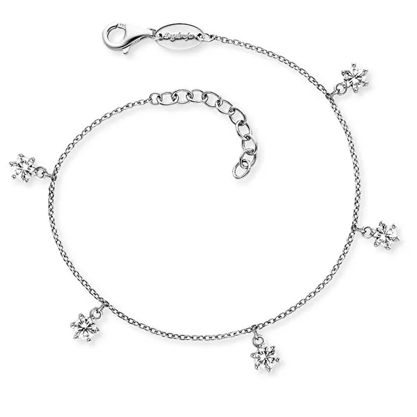 Silver bracelet with clear zircons Shiny ERB-SHINY-05-ZI