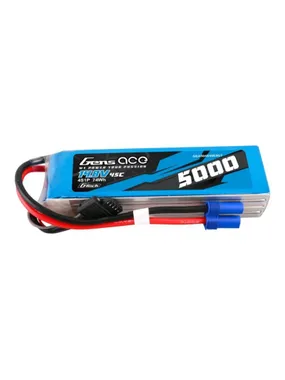 Gens ace G-Tech 5000mAh 14.8V 45C 4S1P Heli Lipo Battery with EC5 Plug