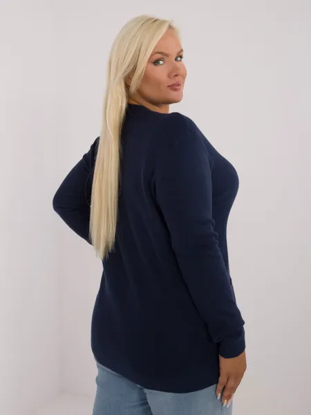 Women's navy blue plus size sweater