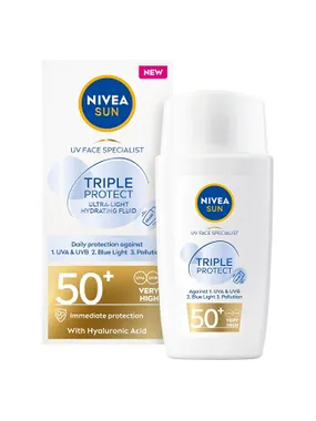 Skin cream for tanning OF 50+ Sun Triple Protect (Fluid) 40 ml