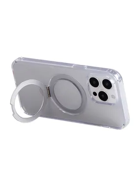 Magnetic protective phone case with holder Joyroom JR-BP004 for iPhone 15 (transparent)