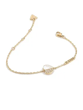 Lovely Guess JUBB03042JWYGWH Gold Plated Bracelet