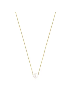 Elegant gold-plated necklace with pearl Gloss 111232560