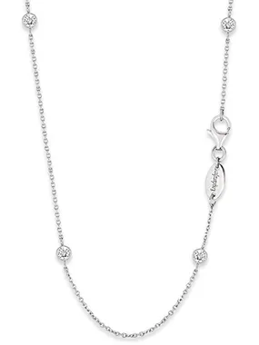 Silver necklace with cubic zirconia ERN-80-LILMOONZ