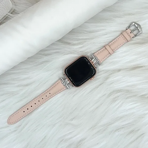 Leather strap for Apple Watch 38/40/41 mm - Pink