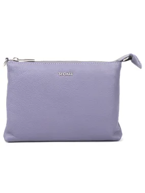 Women's leather handbag A6B Lavender