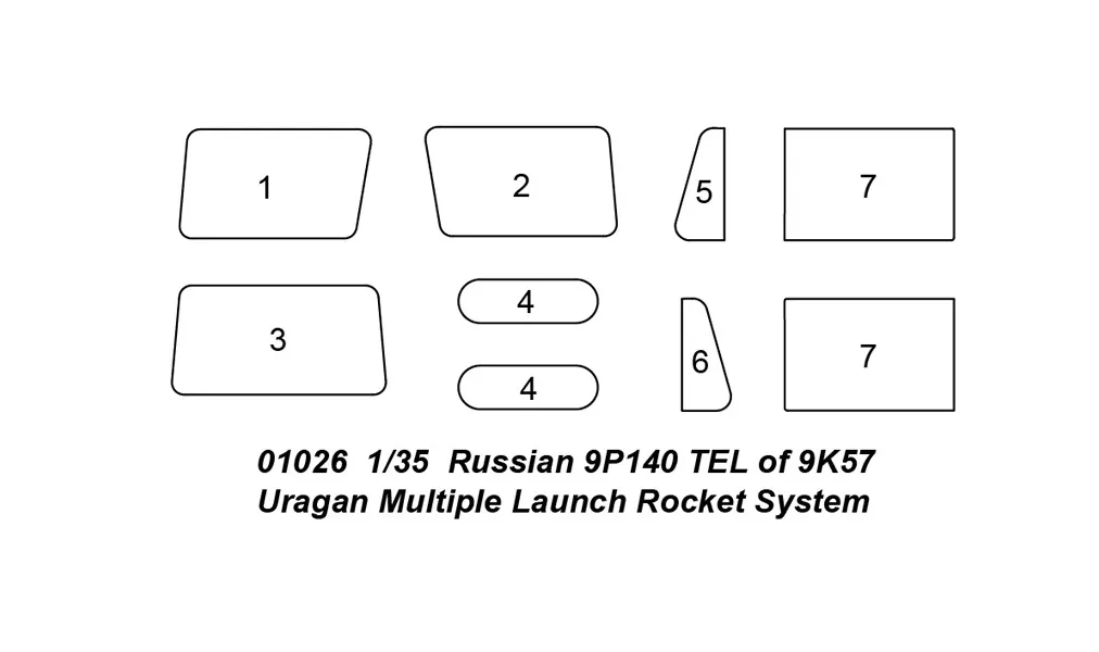 Russian 9p140 TEL of 9K57 Uragan Multiple Launch Rocket System