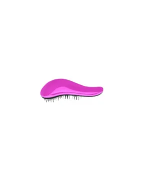 Hair brush with Metalic Pink handle