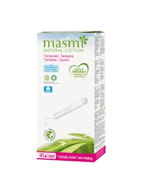 Tampons organic cotton tampons with applicator Light 18 pcs