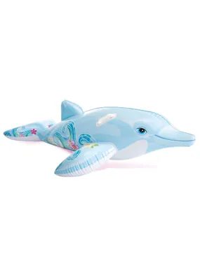 Inflatable toy dolphin blue 175 x 66 cm intex 58535