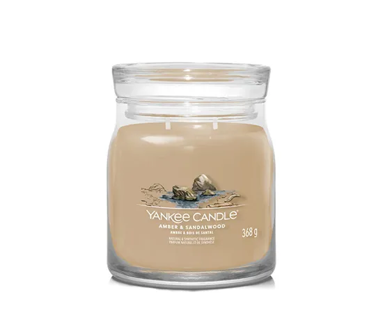 Aromatic candle Signature glass medium Amber & Sandalwood 368 g