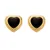 Jac Jossa Soul DE788 Diamond and Onyx Gold Plated Heart Earrings