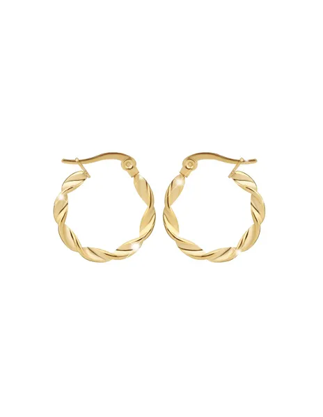 Round gold-plated earrings 2 - 5 cm