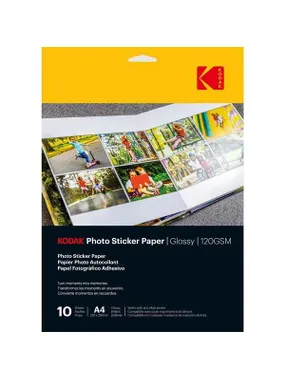 Kodak Photo Sticker Paper Gloss 120GSM A4X10 (3510645)