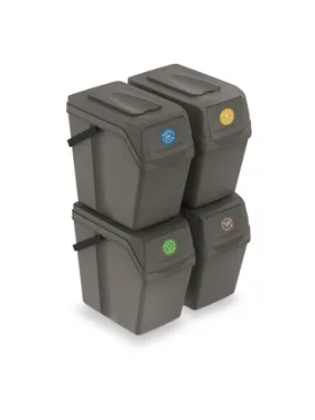 Sortibox sorting basket set 4x25L, gray ISWB25S4