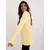 Women's light yellow cable knit sweater