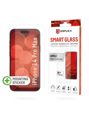 Displex Smart Glass (9H) Apple iPhone 14 Pro Max, montāžas uzlīme, neplīstošs, īpaši plāns, neredzams