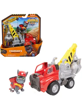 Rubble & Crew - Crane construction vehicle with Charger figure, toy vehicle