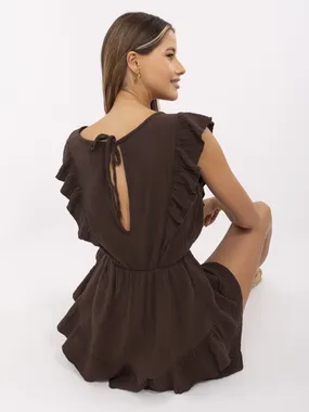 Women's dark brown overalls