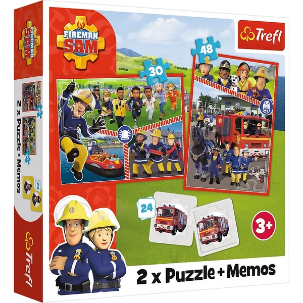 Puzzle 2w1 memos Fireman Sam Team