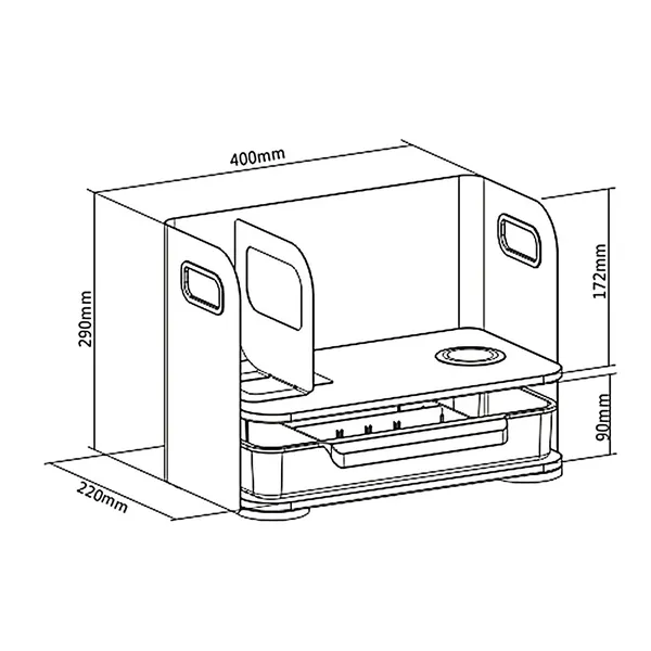 Desk organizer wireless charge Ergo Office ER44