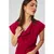 S362 Asymmetric dress with a water neckline - plum