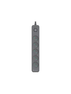 TRACER Power Line+ anti-surge power strip 5.0 m Graphite (5 sockets)