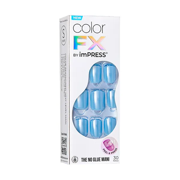 Glue-on nails ImPRESS Color FX - Meta 30 pcs