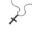 Timeless Black Crossed Necklace PEAGN0032403