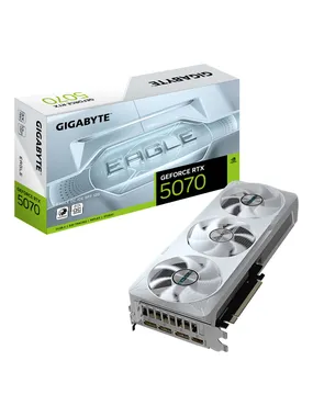 GIGABYTE GeForce RTX 5070 EAGLE OC ICE SFF 12G Graphics Card - 12GB GDDR7, 192bit, PCI-E 5.0, 2587 MHz Core Clock, 3 x DP 2.1a, 1 x HDMI 2.1b, NVIDIA DLSS 4, GV-N5070EAGLEOC ICE-12GD