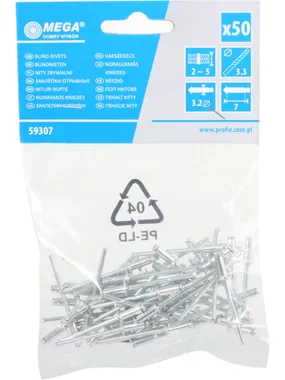Blind rivets aluminum/steel 3.2*12 mm pcs. 50