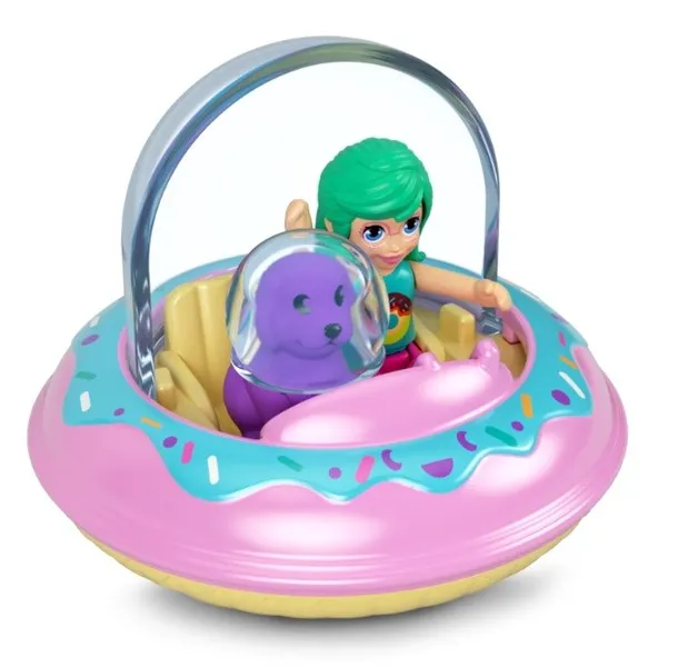 Figures set Polly Pocket Pollyville Car Donut