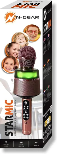 MICROPHONE KARAOKE BLUETOOTH/PINK STARMIC S20LSP N-GEAR