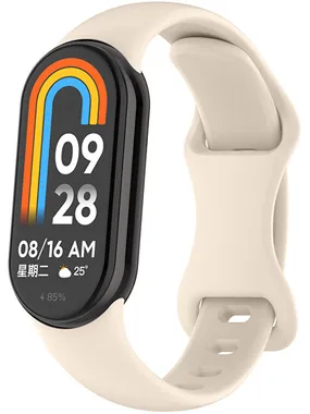 Silicone strap for Xiaomi 9 and 8 - creamy