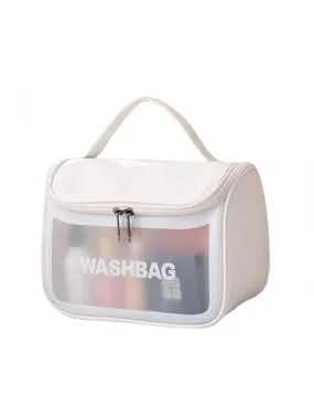 Washbag cosmetic case, white