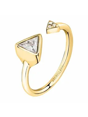 Stylish gold-plated open ring Trilliant SAWY07