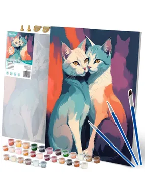 Painting image by numbers 40x50 cm Massido Cats