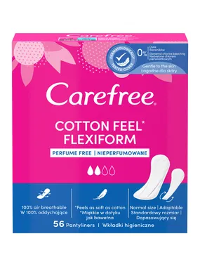 Cotton Feel Flexiform sanitary pads without perfume 56 pcs